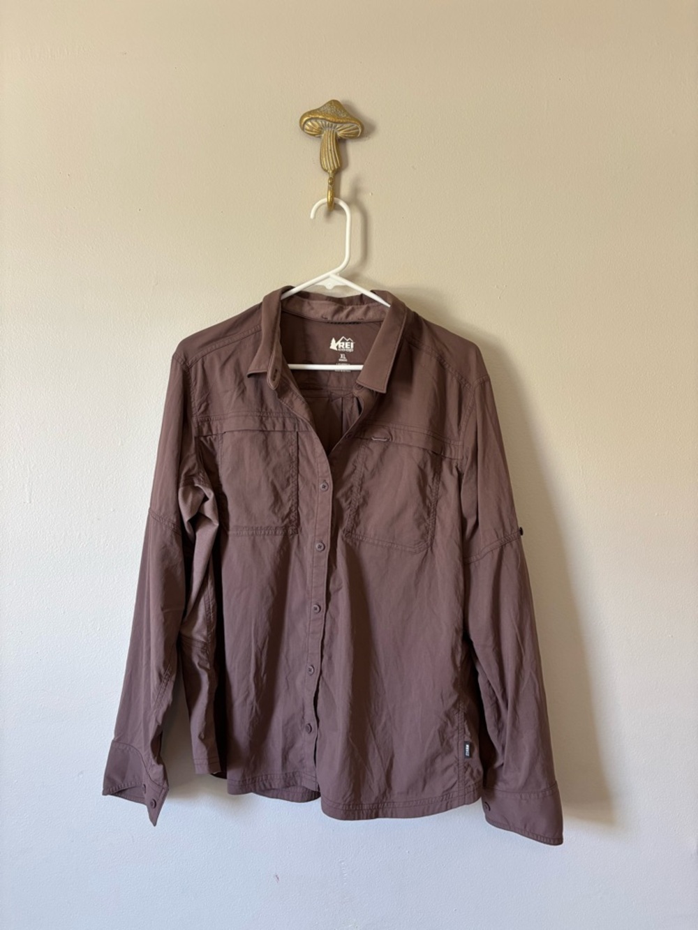 REI Coop hiking shirt  - brown - women’s size XL